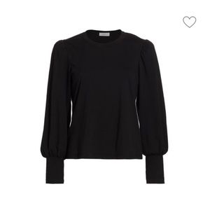 A.L.C. Karter Long Puff Sleeve T-Shirt NWT Size medium Retail 165.00 black